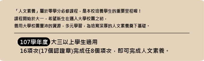 人文素養(107學年度)