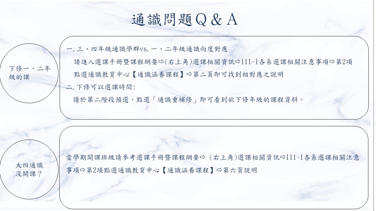 111(1)通識選課須知